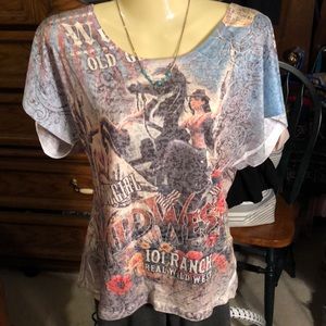 3/20.  Western themed top